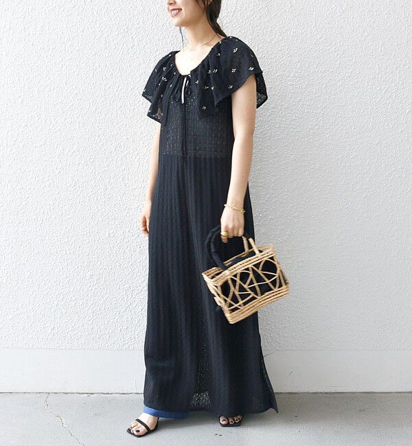 SHIPS any「bon_meur:〈手洗い可能〉ビーズ刺繍 エンブロイダリー ワンピース」|ワンピース|