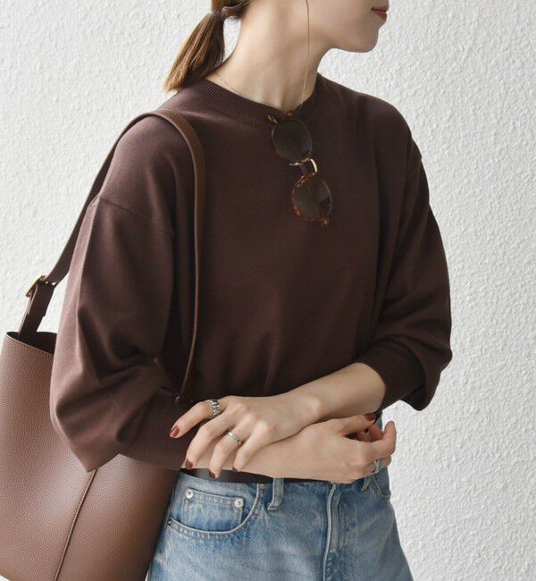 SHIPS any「SHIPS any:〈手洗い可能〉スウェットライク ニット プルオーバー」|ニット・セーター|