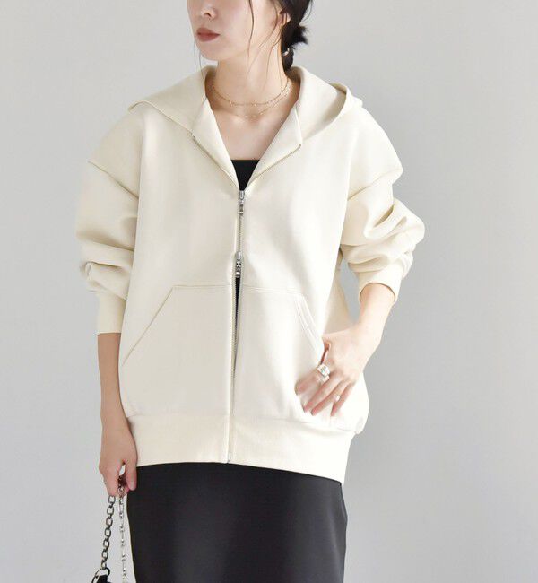 quaranciel「quaranciel:〈洗濯機可能〉ポンチ ダブルジップ スウェット パーカー」|パーカー|