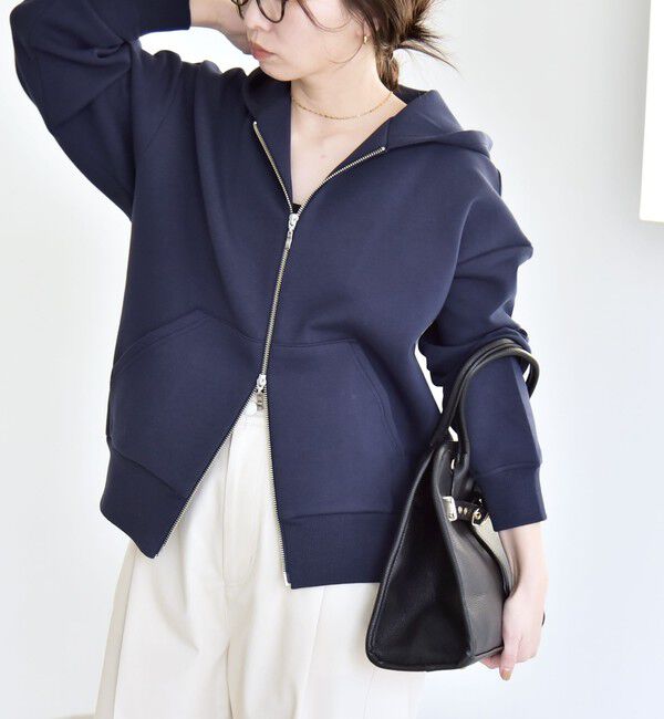 quaranciel「quaranciel:〈洗濯機可能〉ポンチ ダブルジップ スウェット パーカー」|パーカー|