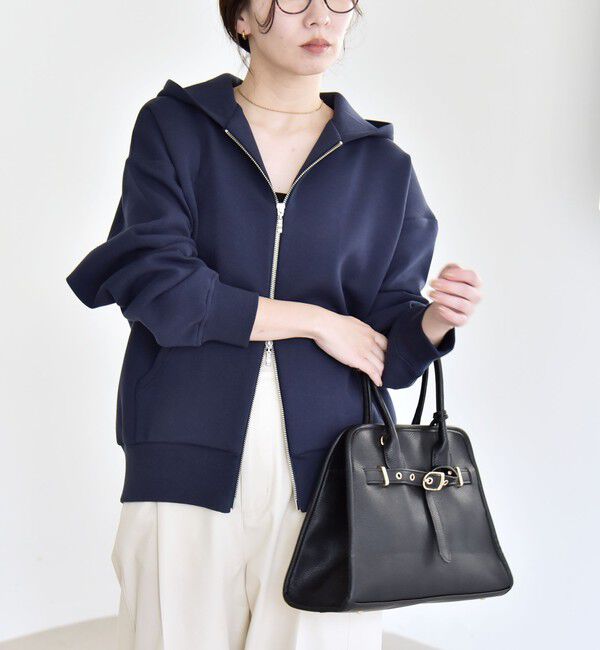 quaranciel「quaranciel:〈洗濯機可能〉ポンチ ダブルジップ スウェット パーカー」|パーカー|