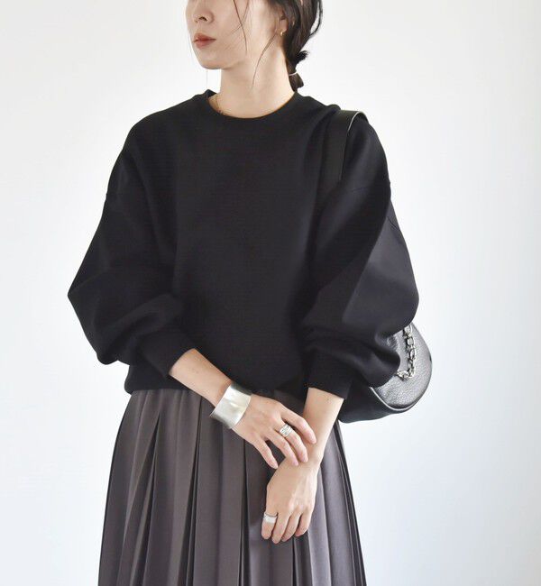 quaranciel「quaranciel:〈洗濯機可能〉ポンチ ベーシック コンパクト スウェット」|スウェット・ジャージ|ブラック
