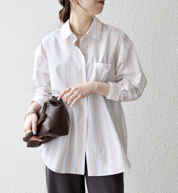 SHIPS any「SHIPS any:〈洗濯機可能〉REPREVE レギュラーカラー ルーズ ポケット シャツ」|シャツ・ブラウス|