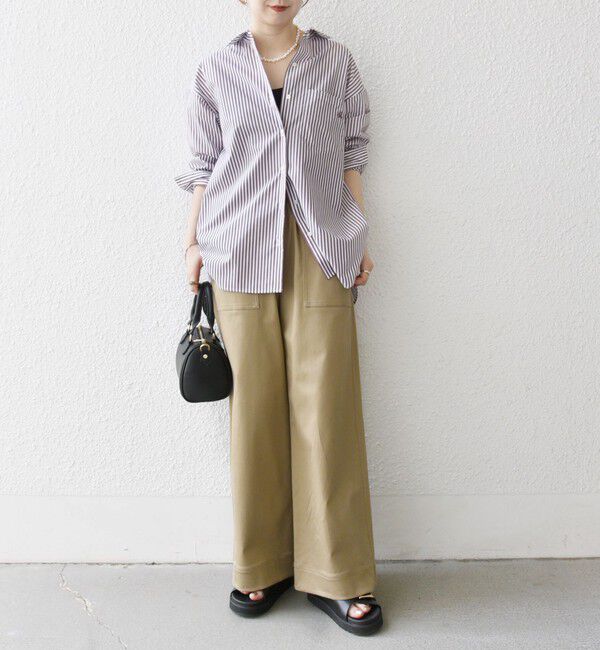 SHIPS any「SHIPS any:〈洗濯機可能〉REPREVE レギュラーカラー ルーズ ポケット シャツ」|シャツ・ブラウス|