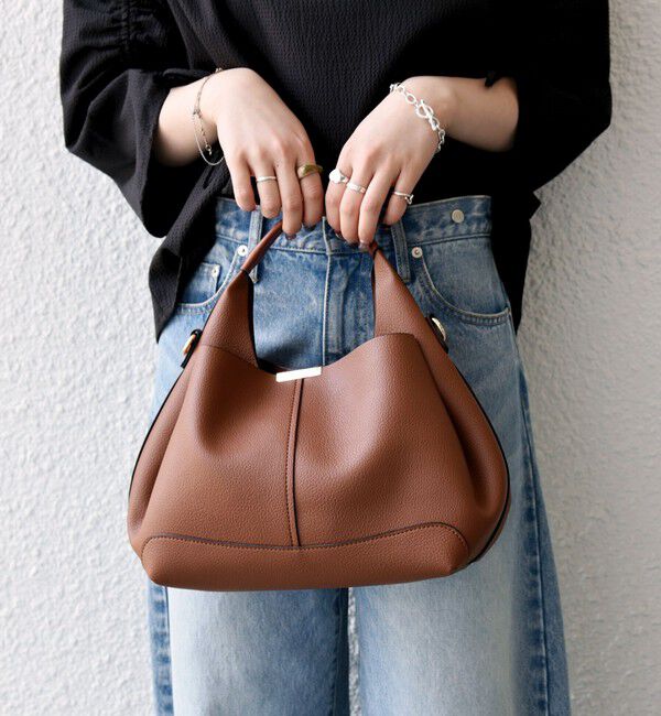 SHIPS any「《一部追加予約》SHIPS any: ゴールド プレート ワンハンドル 2WAY バッグ」|ショルダー・メッセンジャー|