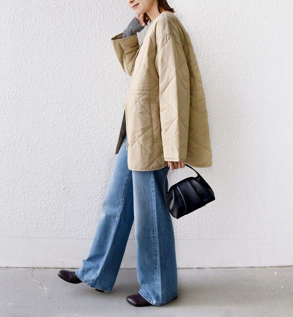 SHIPS for women「〈手洗い可能〉キルティング サイドジップ ブルゾン」|ブルゾン・スタジャン|
