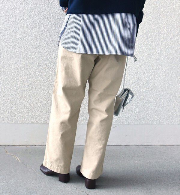 SHIPS for women「【SHIPS別注】Odub:〈洗濯機可能〉ワイド チノ パンツ」|チノ|