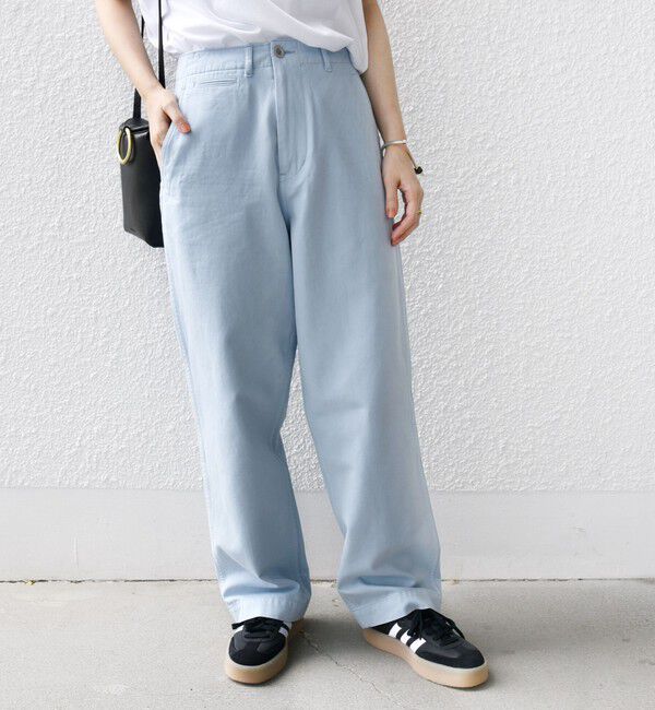 SHIPS for women「【SHIPS別注】Odub:〈洗濯機可能〉ワイド チノ パンツ」|チノ|