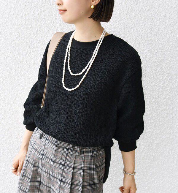 SHIPS for women「【WEB限定】〈手洗い可能〉ランダムブルーゼ ロングスリーブ プルオーバー」|プルオーバー|