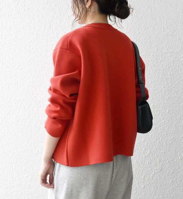 SHIPS any「SHIPS any: ミラノリブ ノーカラー ニット ジャケット カーディガン」|カーディガン|