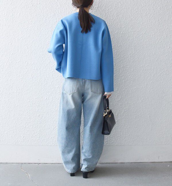 SHIPS any「SHIPS any: ミラノリブ ノーカラー ニット ジャケット カーディガン」|カーディガン|