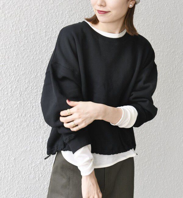 SHIPS any「【WEB限定】SHIPS any:〈洗濯機可能〉USA コットン 裏起毛 コクーン プルオーバー」|スウェット・ジャージ|