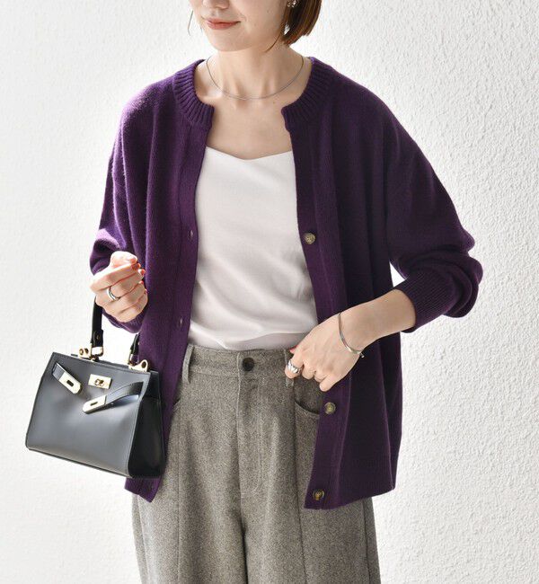 SHIPS any「SHIPS any:〈手洗い可能〉AQUA カシミヤ ミックス スキッパー カーディガン」|カーディガン|