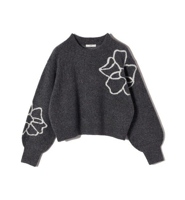 SHIPS for women「【WEB限定】〈手洗い可能〉ジャカード フラワー ニット プルオーバー」|ニット・セーター|