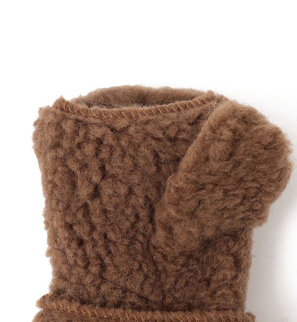 SHIPS any「【SHIPS any別注】Mouflon Mouflon: ストラップ付き ボア ミトン」|手袋|