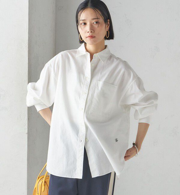 SHIPS for women「〈洗濯機可能〉ピン オックス 刺繍 シャツ」|シャツ・ブラウス|