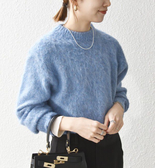 SHIPS any「SHIPS any:〈手洗い可能〉シャギー クルーネック ニット プルオーバー」|ニット・セーター|