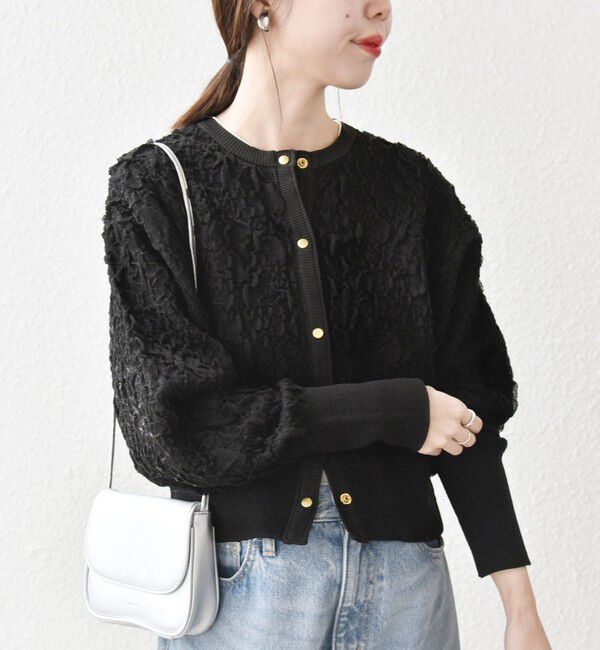 SHIPS any「《一部追加予約》SHIPS any:〈手洗い可能〉ジャカード バンピー コンパクト カーディガン」|カーディガン|