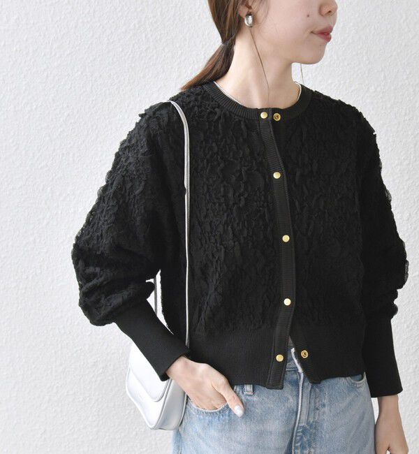SHIPS any「《一部追加予約》SHIPS any:〈手洗い可能〉ジャカード バンピー コンパクト カーディガン」|カーディガン|