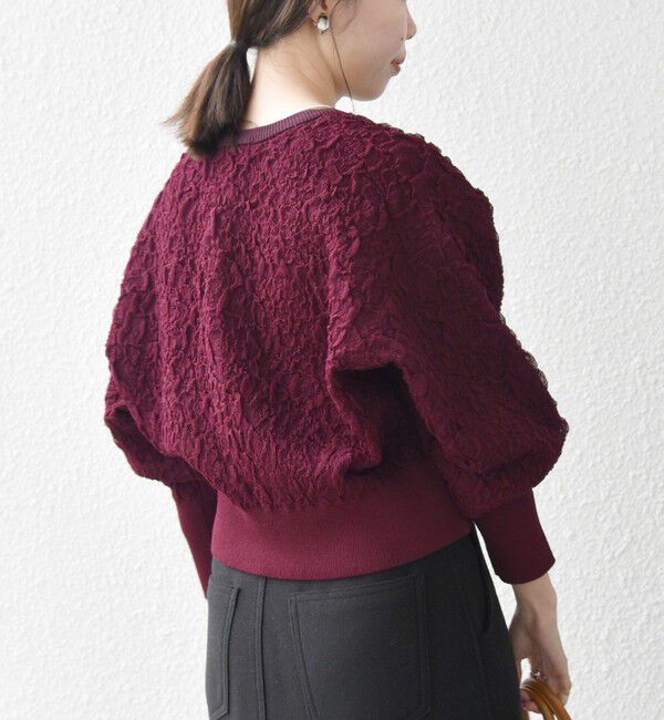 SHIPS any「《一部追加予約》SHIPS any:〈手洗い可能〉ジャカード バンピー コンパクト カーディガン」|カーディガン|