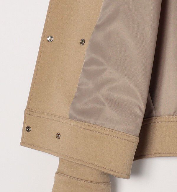 quaranciel「quaranciel: ダブル サテン スタンドカラー ブルゾン コート」|ブルゾン・スタジャン|