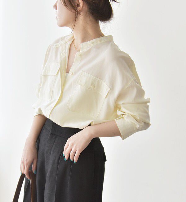 quaranciel「quaranciel:〈手洗い可能〉ドレッシー ワーク ポケット シャツ」|シャツ・ブラウス|