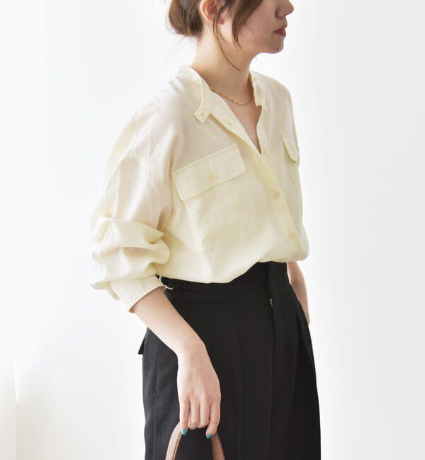 quaranciel「quaranciel:〈手洗い可能〉ドレッシー ワーク ポケット シャツ」|シャツ・ブラウス|