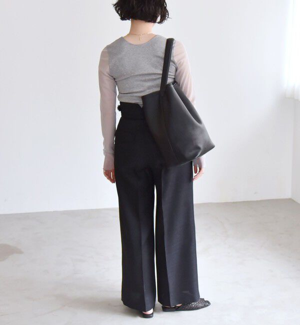 quaranciel「quaranciel: バスケット ハイウエスト ワイド パンツ」|その他|