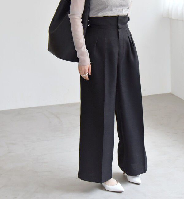 quaranciel「quaranciel: バスケット ハイウエスト ワイド パンツ」|その他|