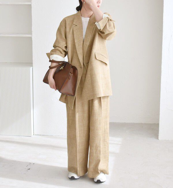 quaranciel「quaranciel: バスケット ハイウエスト ワイド パンツ」|その他|