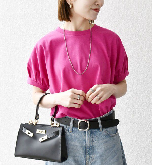 SHIPS any「SHIPS any:〈UVカット/接触冷感/吸水速乾/洗濯機可能〉USAコットン ツイスト TEE」|Tシャツ・カットソー|