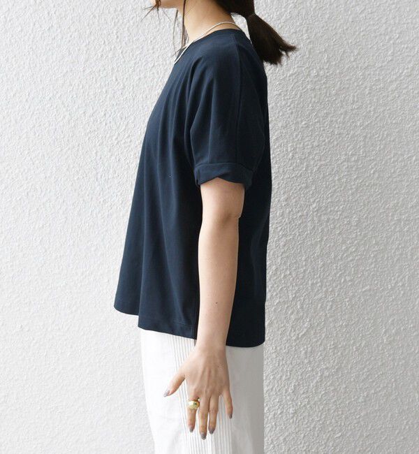 SHIPS any「SHIPS any:〈UVカット/接触冷感/吸水速乾/洗濯機可能〉USAコットン ツイスト TEE」|Tシャツ・カットソー|