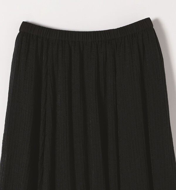 quaranciel「quaranciel:〈洗濯機可能〉シアー ストライプ ギャザーフレア スカート & ブラウス セット」|ワンピース|