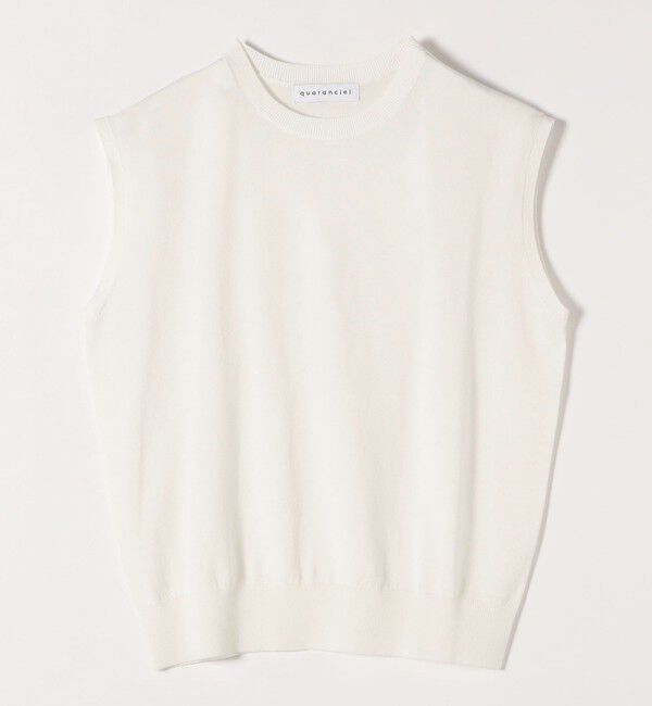 quaranciel「quaranciel:〈接触冷感/手洗い可能〉フレンチスリーブ ベーシック シアー ニット プルオーバー」|ニット・セーター|