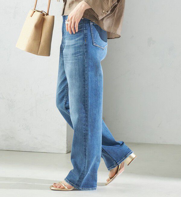 SHIPS for women「〈洗濯機可能〉ストレッチ ストレート デニム パンツ」|デニム|