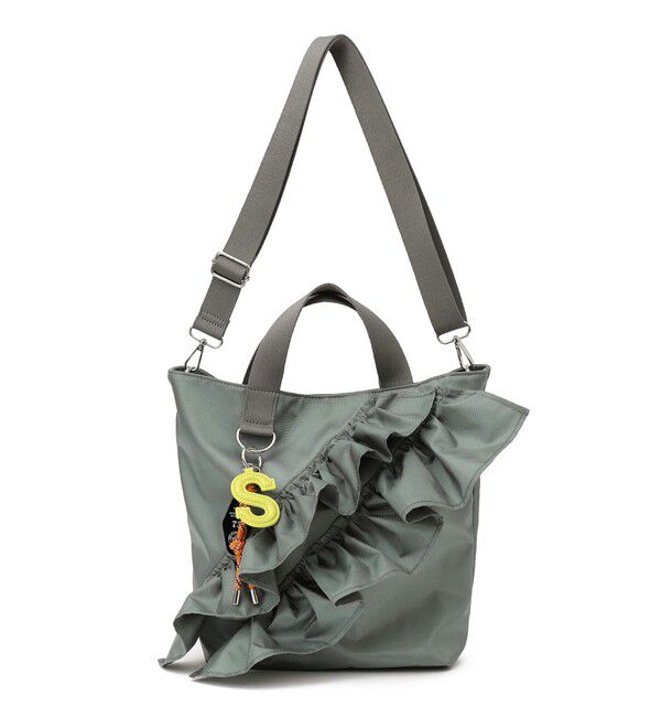 SHIPS for women「【WEB限定】チャーム 付き フリル トート」|トートバッグ|