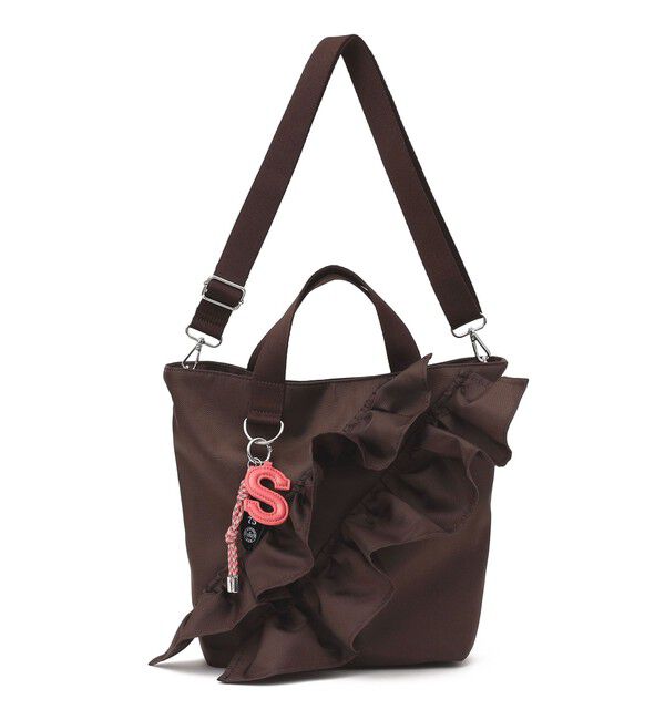 SHIPS for women「【WEB限定】チャーム 付き フリル トート」|トートバッグ|