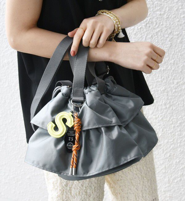 SHIPS for women「【WEB限定】チャーム 付き フリル 巾着 ショルダー」|ショルダー・メッセンジャー|