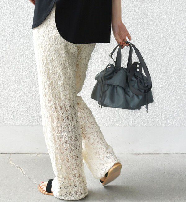 SHIPS for women「【WEB限定】チャーム 付き フリル 巾着 ショルダー」|ショルダー・メッセンジャー|