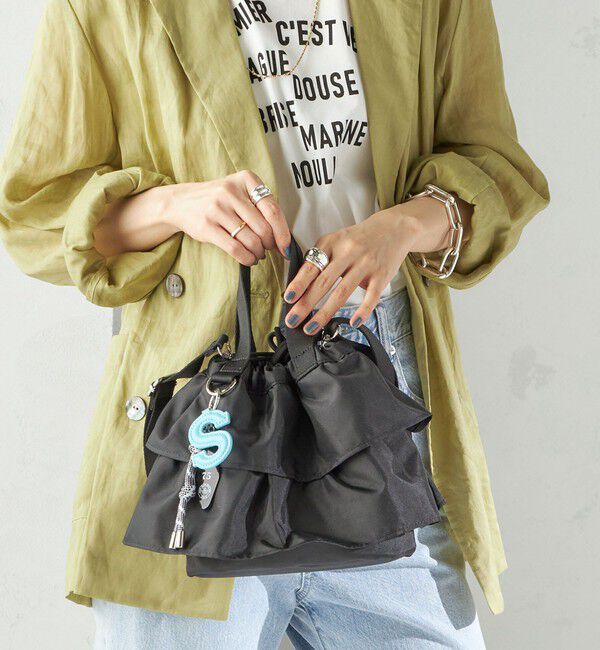 SHIPS for women「【WEB限定】チャーム 付き フリル 巾着 ショルダー」|ショルダー・メッセンジャー|