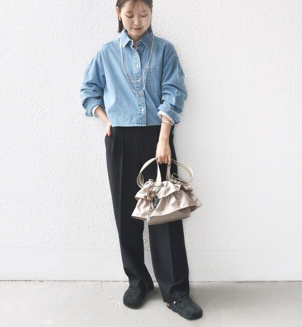 SHIPS for women「【WEB限定】チャーム 付き フリル 巾着 ショルダー」|ショルダー・メッセンジャー|