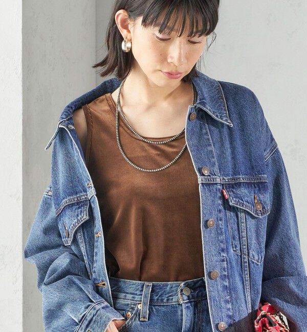 SHIPS for women「〈手洗い可能〉ポリエステル スノー ベロア 前後 2WAY タンクトップ」|タンクトップ|