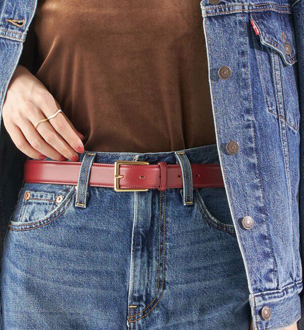 SHIPS for women「イタリアン レザー ゴールド バックル ベルト」|ベルト|