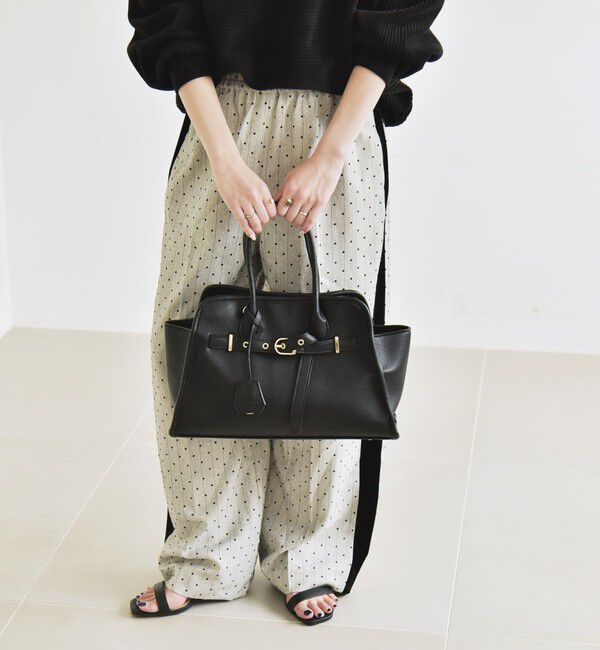 quaranciel「quaranciel: 2way 金具 ベルト スクエア トート バッグ（A4対応）」|トートバッグ|