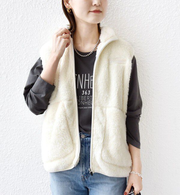SHIPS for women「【一部WEB限定 / SHIPS別注】Champion:〈洗濯機可能〉フリース ベスト」|ベスト・ジレ|ナチュラル
