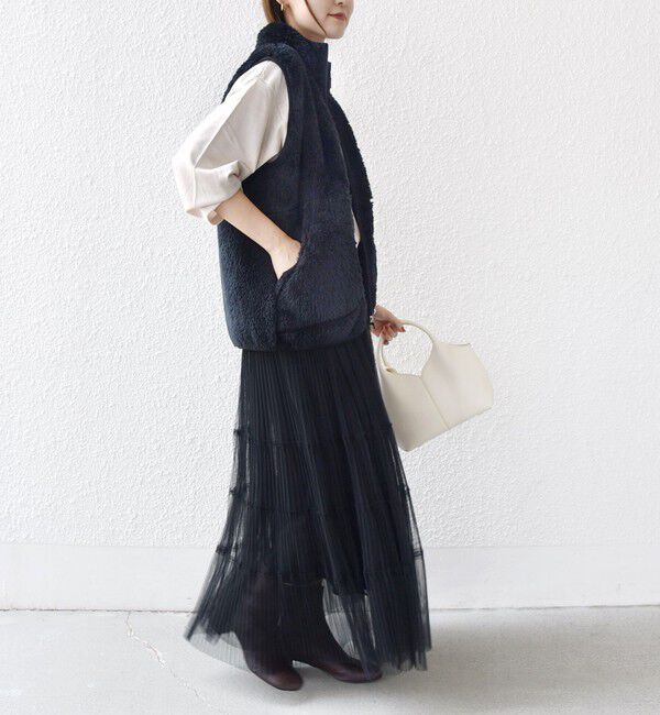 SHIPS for women「【一部WEB限定 / SHIPS別注】Champion:〈洗濯機可能〉フリース ベスト」|ベスト・ジレ|