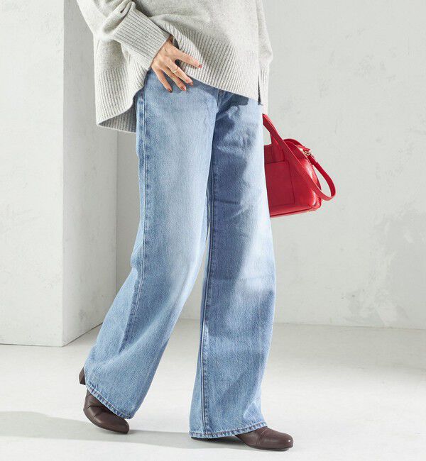SHIPS for women「Levi&rsquo;s:RIBCAGE WIDE LEG」|デニム|