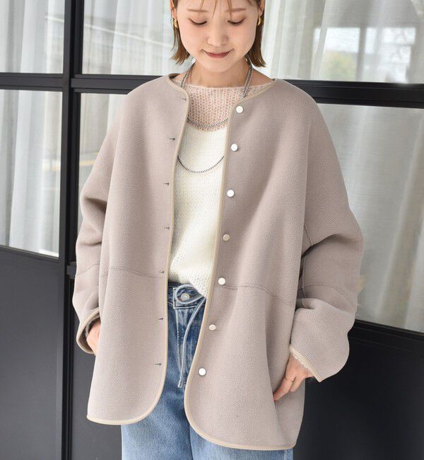 SHIPS for women「【一部WEB限定】〈手洗い可能〉NEW リバーシブル ボア ブルゾン」|ブルゾン・スタジャン|