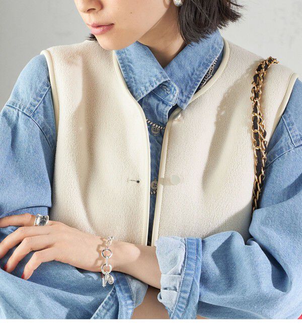 SHIPS for women「〈手洗い可能〉ボア フリース リバーシブル ベスト」|ベスト・ジレ|