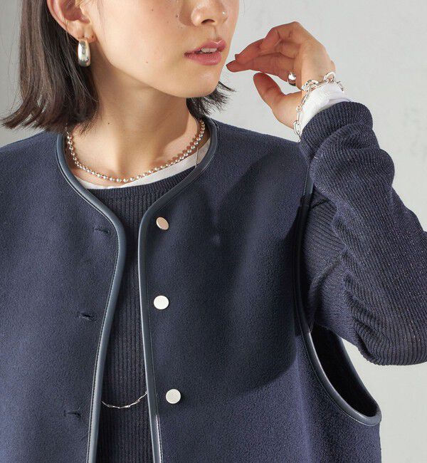 SHIPS for women「〈手洗い可能〉ボア フリース リバーシブル ベスト」|ベスト・ジレ|